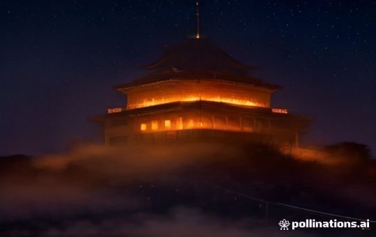 香港旧式宿舍楼道夜景，昏黄灯光下的走廊尽头飘着纸钱的烟雾，体现猛鬼宿舍所依托的香港民俗鬼怪文化氛围